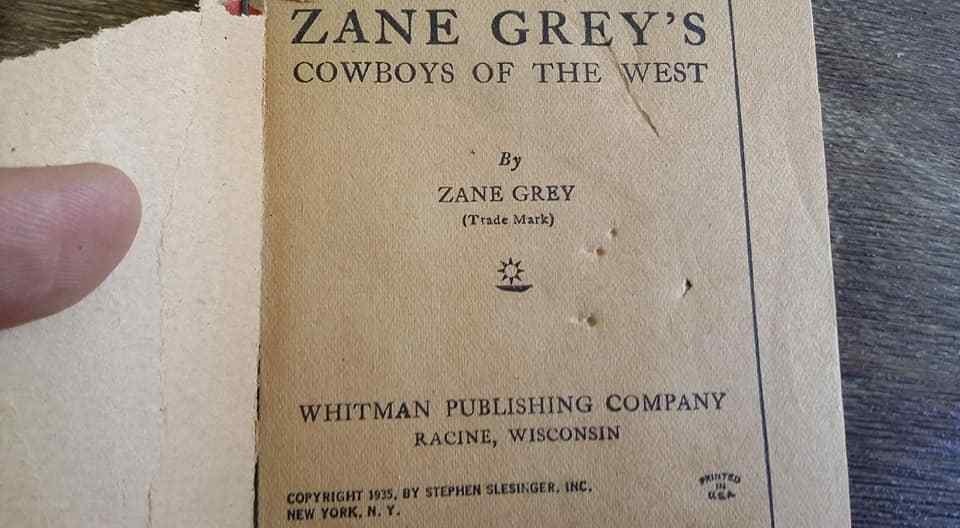 1935 ZANE GREY'S COWBOYS OF THE WEST Tarzan Ice Cream Premium book.