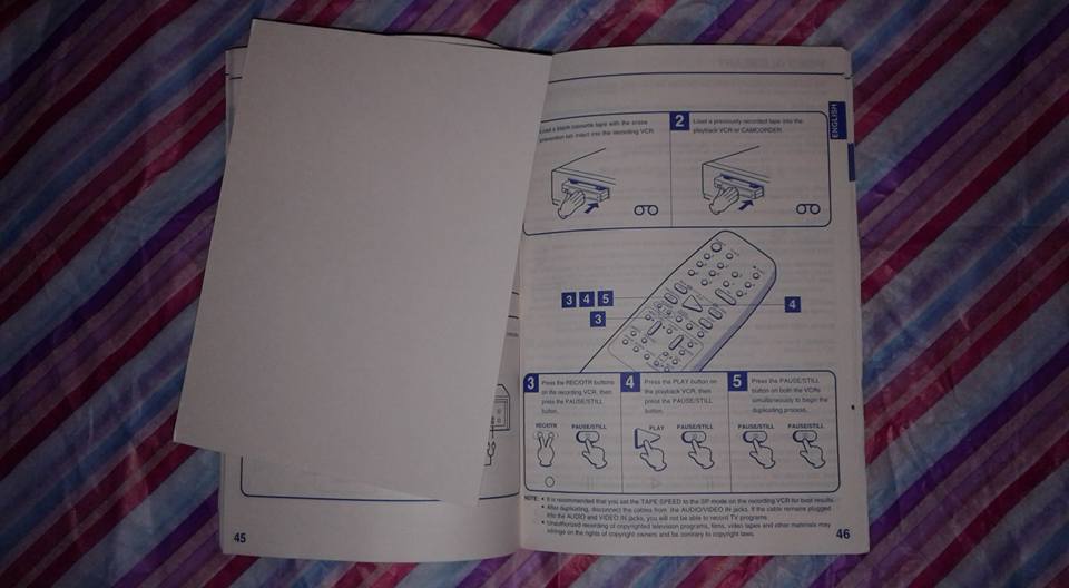 Emerson VHS Model VCR4010 User Manual ONLY!!!!!