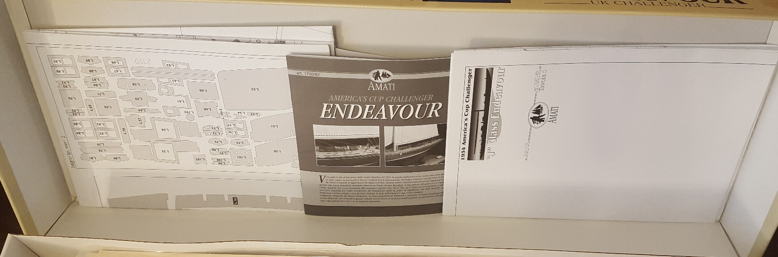 Amati, J Class Endeavour, America's Cup US 1934, 1:35 Scale Wood Model Ship Kit