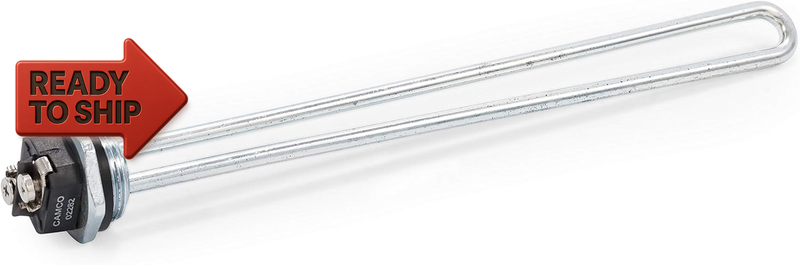 Camco 02282/02283 3500W 240V Screw-In Water Heater Element - High Watt Density, Silver / Pewter