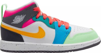 Little Kid's Jordan 1 Mid SE White/Taxi-Dark Shadow (FN1188 100)