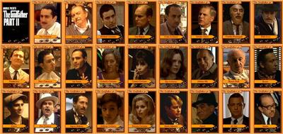 Godfather part 2 movie trading cards Pacino Duval De Niro Corleone