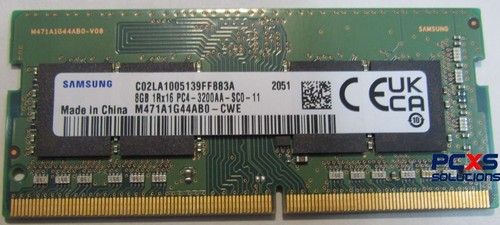 SAMSUNG DDR4 3200MHz PC4-25600 1Rx16 1.2V SODIMM 260-Pin