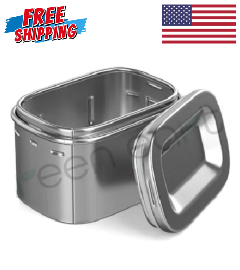 Child Resistant & Sustainable 100% Recyclable Pushtin Small Container 1oz Silver