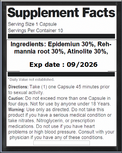 50 Pills Blu King Chomp Enhance MEN/Women energy EXXTREME booster xxpl pep