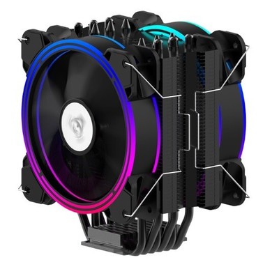 Computer CPU Cooling Dual Fan RGB Gaming PC Cooler Heatsink Heat Pipes ARGB Sync