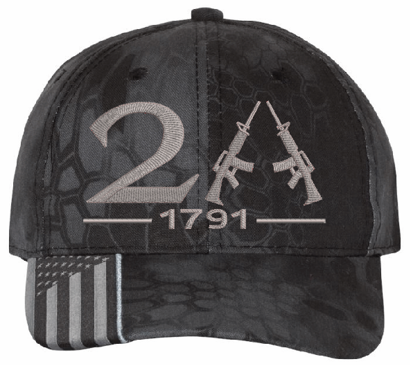 2nd amendment 1791 Cross Guns Embroidered hat Kryptek Typhoon or Highlander