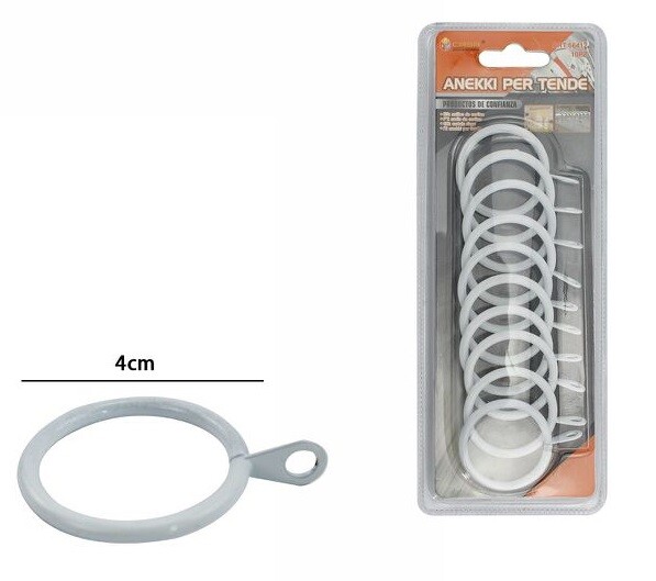 Set 10 Pezzi Anelli In Metallo Per Asta Tende Tenda 30mm Bianchi dfh