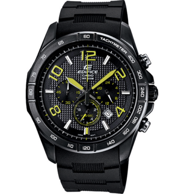 Casio Men's EDIFICE Black Dial Resin Band Watch EFR-516PB