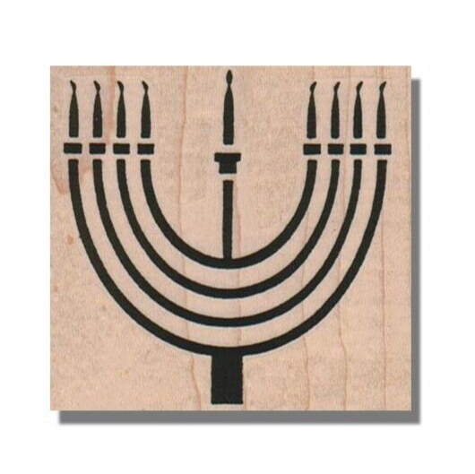 Hanukkah, RUBBER STAMP, Menorrah With Candles, Jewish, Holiday, Chanukah, Candle