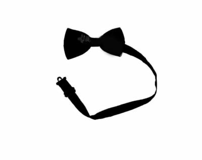 All Black Bow Tie & Suspender Set Tuxedo Wedding Suit Formal Men's Accessories 