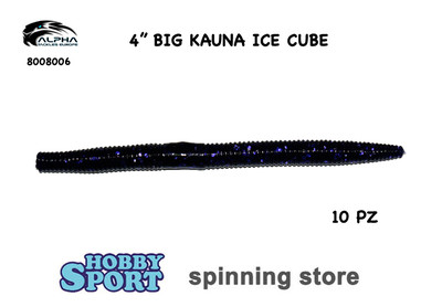 BIG KAUNA 4" ALPHA TACKLE - ICE CUBE - 10 PZ 8008006 - TIPO YAMASENKO BLACK BASS