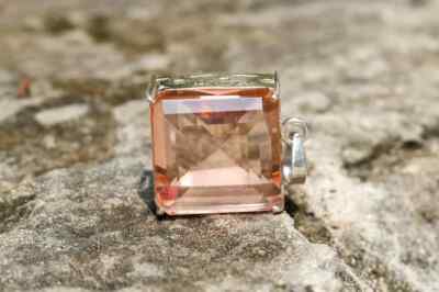 Beauty Morganite Gemstone 925 Sterling Silver Handmade Pendant S-30