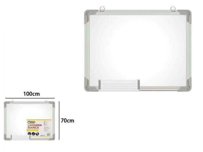 Lavagna Bianca Cancellabile Per Pennarelli Misura 70x100cm dfh