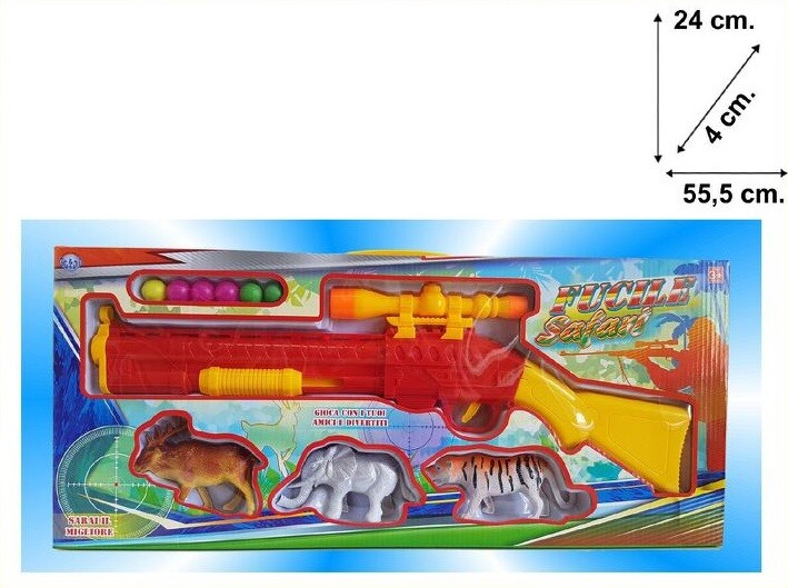 Fucile Safari Con Animali Giocattolo Gioco Bambini sar
