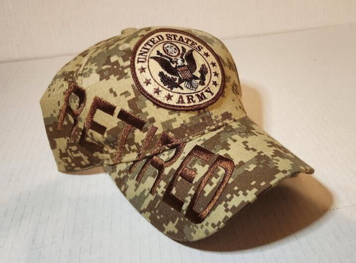 Army- Retired / Semi-Custom Digital Camouflaged Baseball Cap