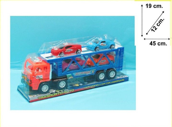 Camion Trasporto Con 4 Auto Gioco Giocattolo Bambini sar