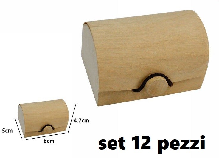 Set 12 Scatole Box Astuccio In Legno Decoupage Portagioie Cofanetto 53488a dfh