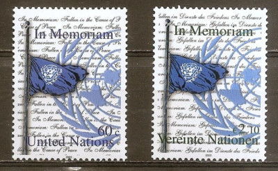 UNITED NATIONS UN New York & Vienna Peacekeepers 2003  MH BELOW FACE