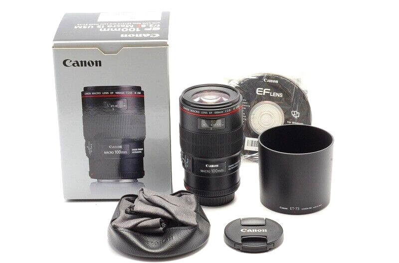 MINT] Canon EF100mm F2.8L Macro IS USM Lens w/hood from