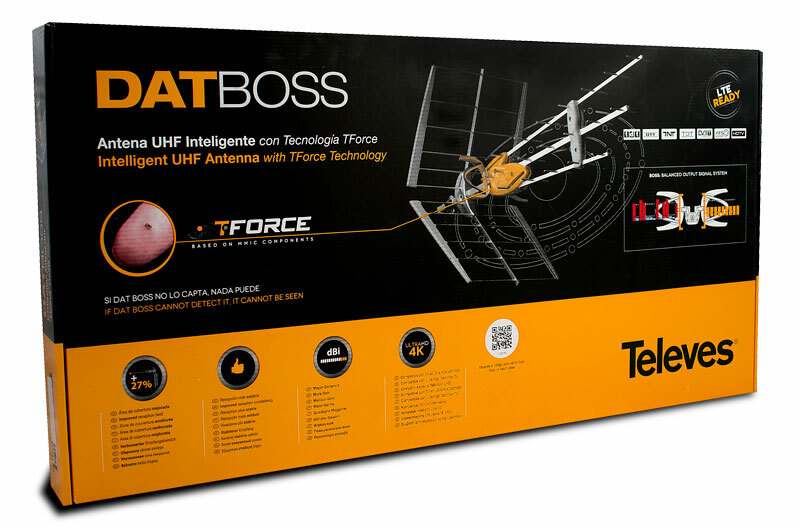 Antenna TNT Televes DAT BOSS UHF + Alimentazione 24V | Kit Completo Per TV Digitale