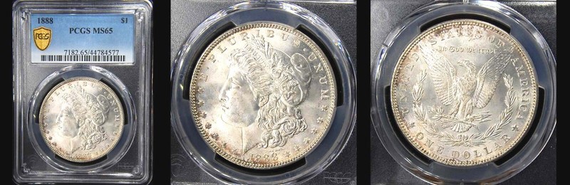 1888 $1 PCGS MS65-PQ MORGAN DOLLAR---