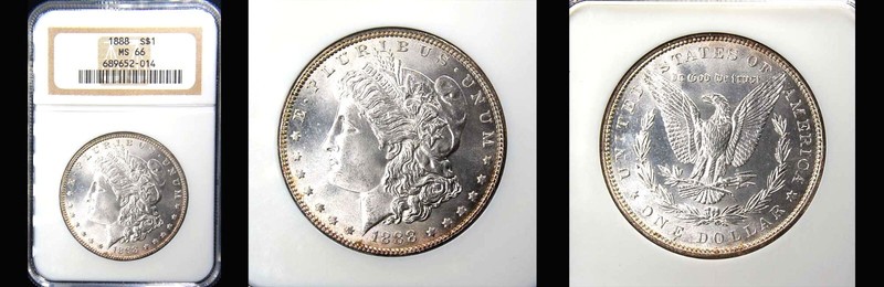 1888 $1 NGC MS66-PQ MORGAN DOLLAR---