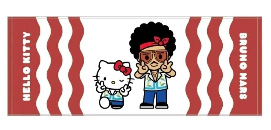 BRUNO MARS HELLO KITTY Collabo Limited Official Towel 2024