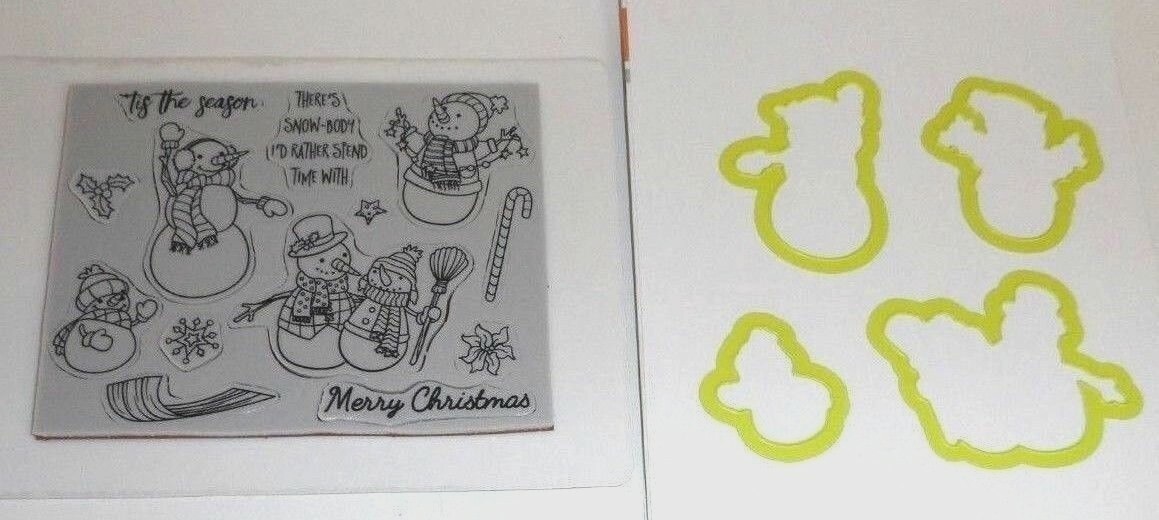 FSJ Fun Stampers Journey SNOWMEN DAYS Rubber Stamp & Die Sets SS-0519 Winter