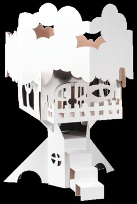 Calafant Germany Flat Pack Cardboard Treehouse Paint Decorate Create NOS