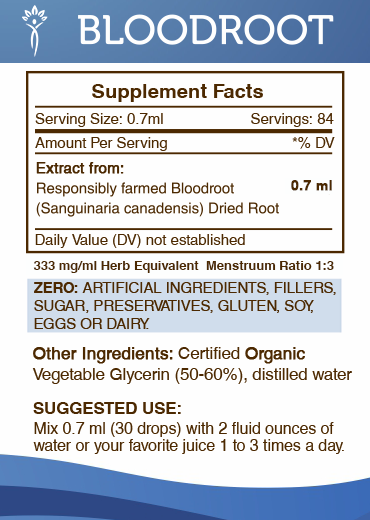 Secrets Of The Tribe Bloodroot Tincture Alcohol-FREE 