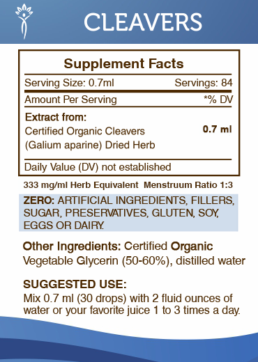 Secrets Of The Tribe Cleavers Tincture Alcohol-FREE  