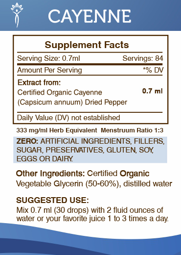 Secrets Of The Tribe Cayenne Tincture Alcohol-FREE