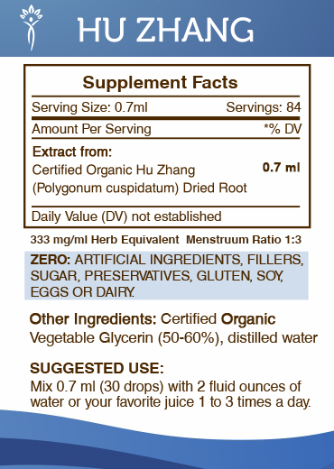 Secrets Of The Tribe Hu Zhang Tincture Alcohol-FREE