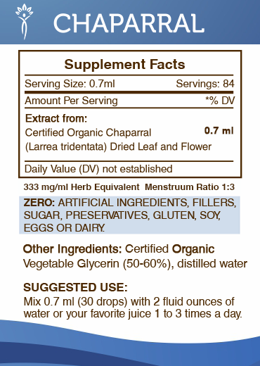 Secrets Of The Tribe Chaparral Tincture Alcohol-FREE