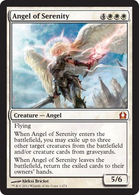  Angel of Serenity-Return to Ravnica-Lightly Played, English-1-MTG