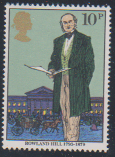 Great Britain, Scott #871 // 874, 3 singles, Rowland Hill, 1979, MNH, PO Fresh