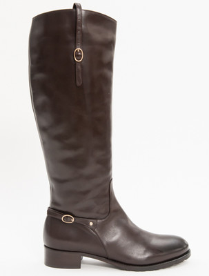 Pre-owned A.pugachova Brown Leather Made In Italy Boots With Fur Size 39 Us 9