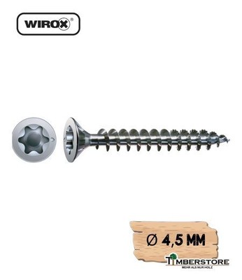 SPAX Ø 4,5 mm - Senkkopf T- STAR plus - Vollgewinde - WIROX 30 mm
