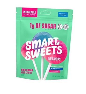 3oz, Blue Raspberry & Watermelon Flavors, Hard 3 Ounce (Pack of 1) Lollipops