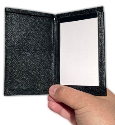 BLACK LEATHER HIMBER + ADD A NUMBER WALLET Magic Trick Switch Mental Card Z Fold