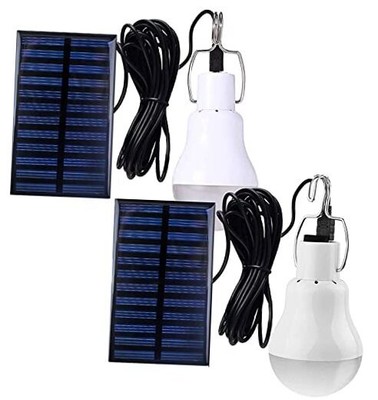 Solar Light Bulbs for Indoor Home and Chicken Coop, Outdoor Solar Bulbs 2 Pack