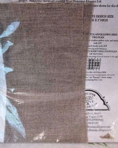Homespun Elegance SANTA FLIES BUT ONCE A YEAR CCS Chart w/ Linen & Emb FREE SHIP