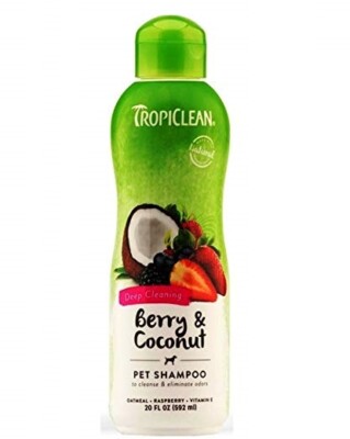Dog Deep Cleaning Gentle Shampoo Berry Coconut Coat Shine Detangler Pick Size 