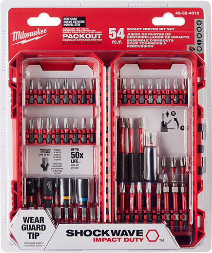Milwaukee Tool 48-32-4010 54 Pc. Shockwave Impact Duty Driver Bit Set