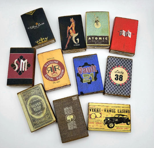Fallout & New Vegas Inspired Match Books, You choose! Gomorrah, Tops, Lucky 38 +