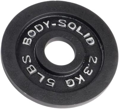 Body-Solid Cast Iron Olympic Single Weight Plate - Free Weights, Dumbbell Plates