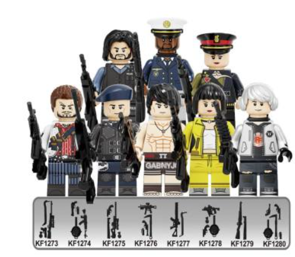 8 Pcs Minifigures Lego Moc Free Fire Antonio Miguel Kla Kelly Maxim Andrew Ebay