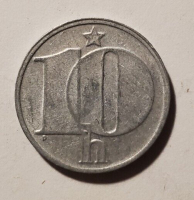 E, Münze, Coin, Umlaufgeld, Tschechoslowakei, 10 Heller, 1976, #D