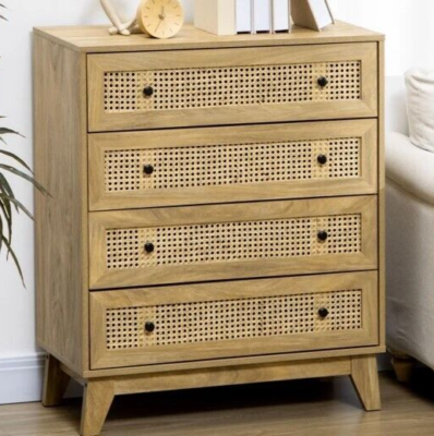 Rattan tall outlet storage cabinet